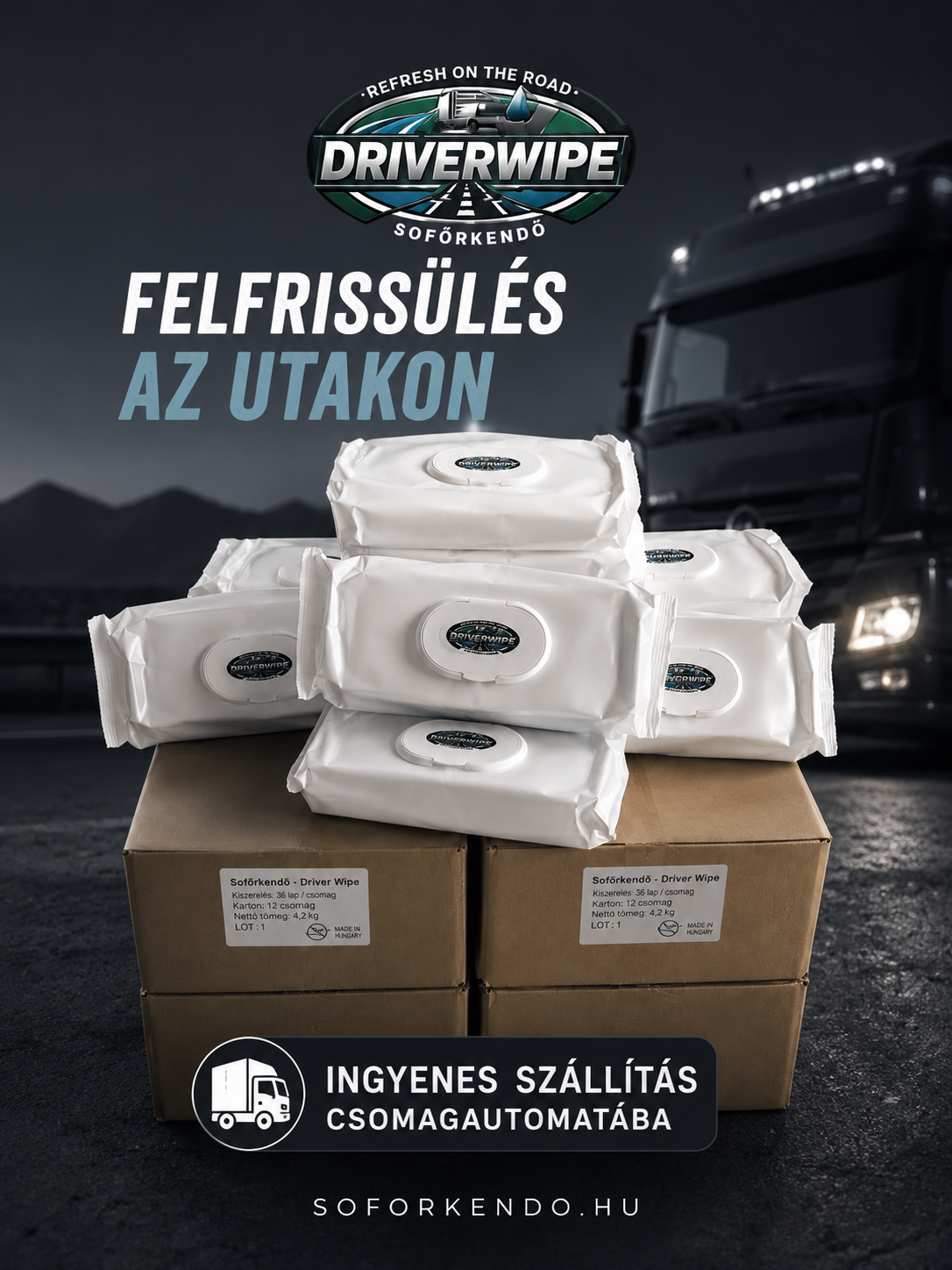 Sofőrkendő-Minőségi 20x30 cm méretű (2x36db)72 db nedves törlőkenő Tisztálkodás víz nélkül – 🚩2 csomag🚩 (👉automatába 👉ingyenesen szállítva)